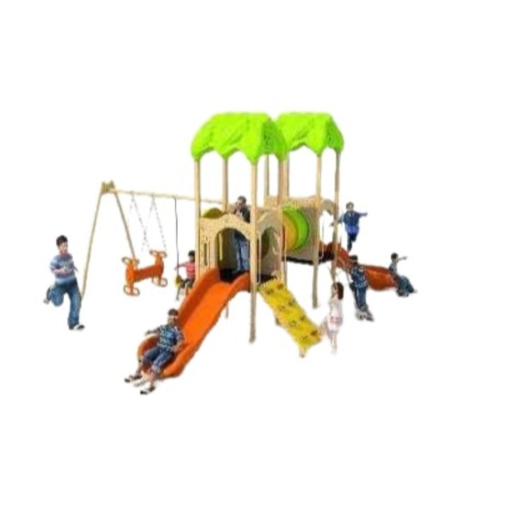 JUEGO MODULAR CON COLUMPIOS Torres verdes con columpio