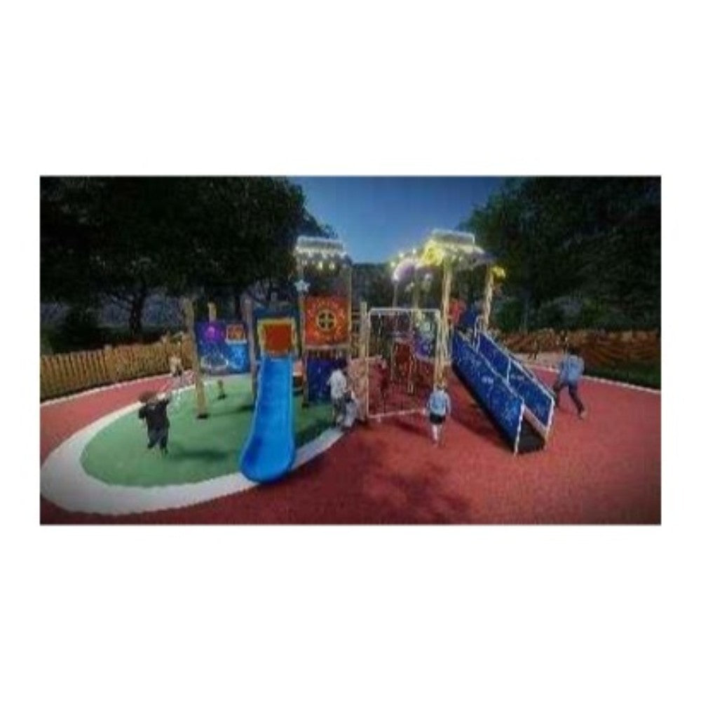 Parque Infantil con Piso de Caucho
