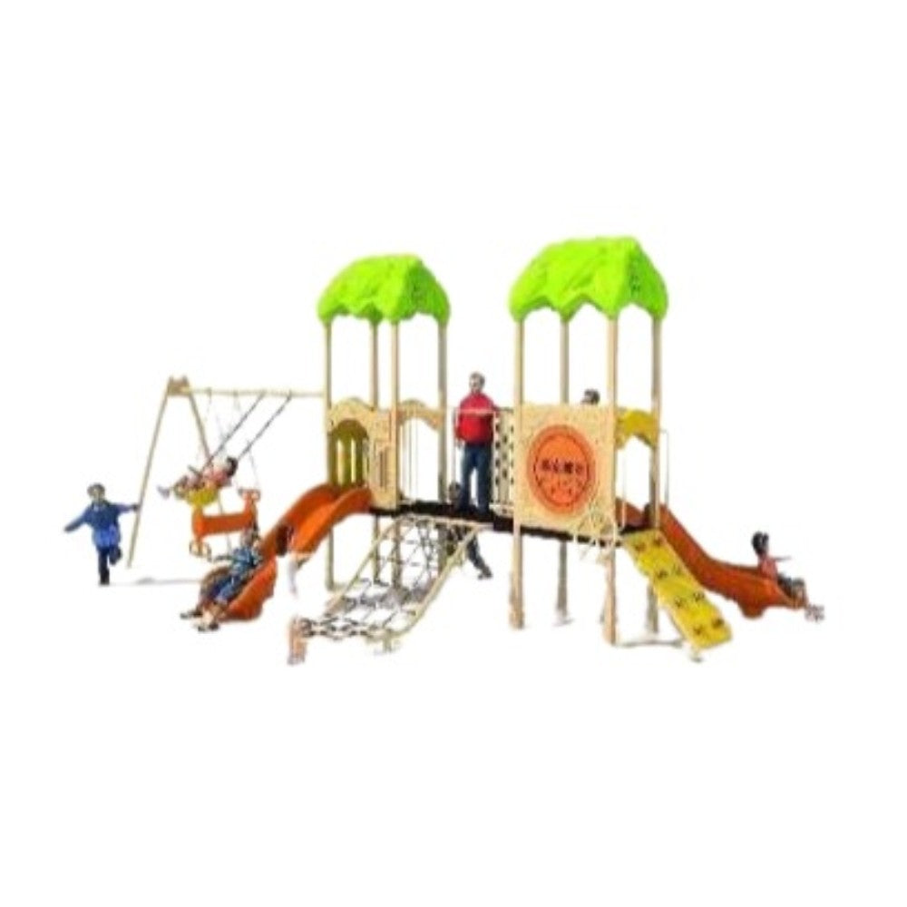 JUEGO MODULAR CON COLUMPIOS Doble torre con columpios