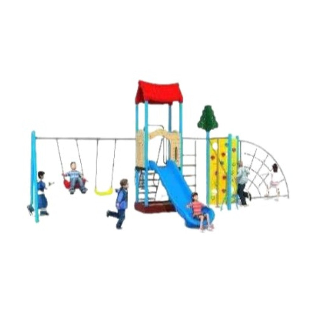 JUEGO MODULAR CON COLUMPIOS Con red de escalada