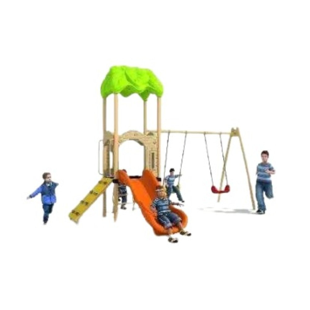JUEGO MODULAR CON COLUMPIOS Torre con columpios
