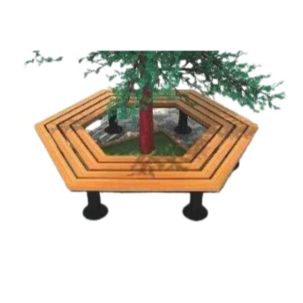 Banca Hexagonal para Árbol