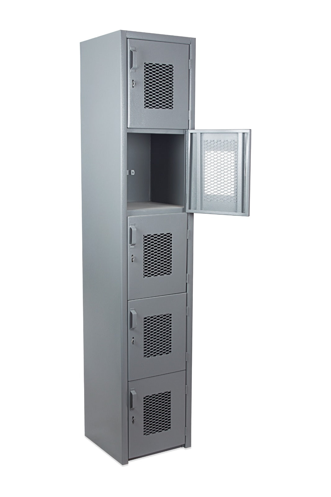 LOCKERS PUERTA DE MALLA AREAN Y GRIS